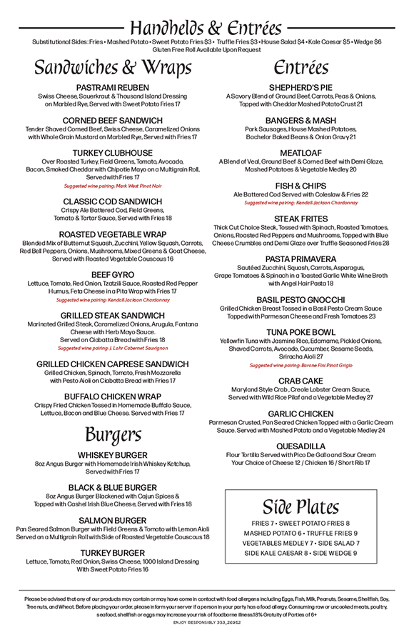 Black Sheep dinner